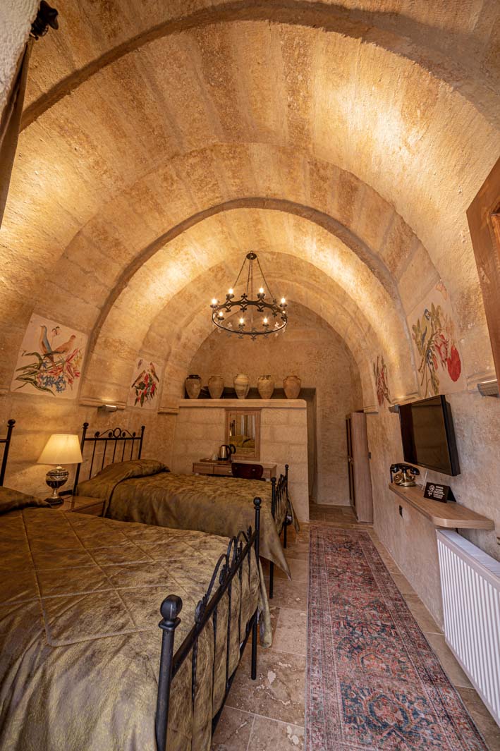Deluxe Cave Room 303 cave room embroidered door of the best rock carving hotel in Cappadocia