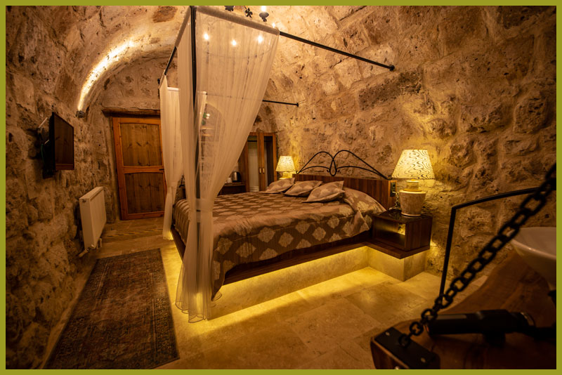 Premium Deluxe Mağara Oda Mahzen Kapadokya Balayı Odası Gelin Damat