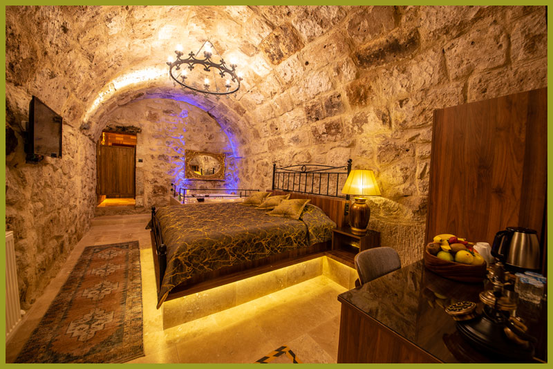 Premium Deluxe Mağara Oda Şehrazat Kapadokya Mağara Otel Balayı Odası