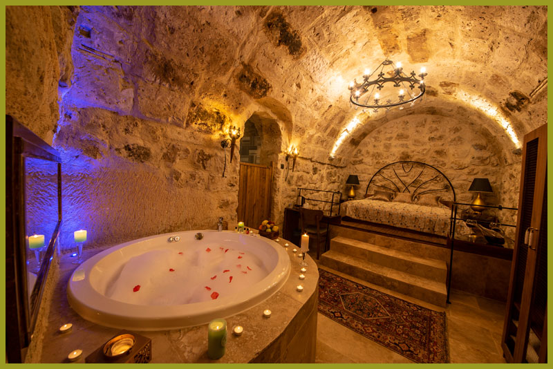 Premium Deluxe Mağara Oda Sultan Kapadokya Mağara Otel Balayı Odası